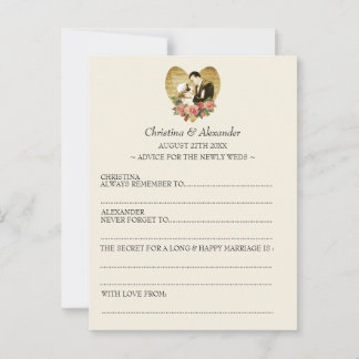 Vintage Wedding Ad Lib Cards Advice 1920's Theme