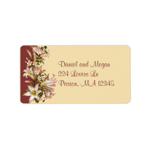 Vintage Wedding Address Label