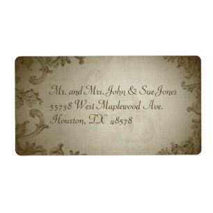 Vintage Wedding Address Label