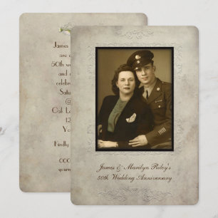 Vintage Wedding Anniversary Party invite