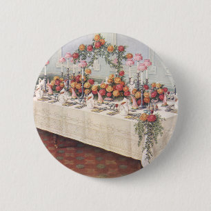 Vintage Wedding Banquet Table 6 Cm Round Badge