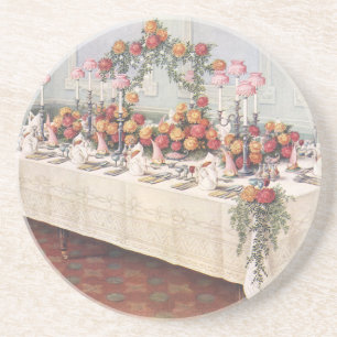 Vintage Wedding Banquet Table Coaster