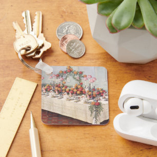 Vintage Wedding Banquet Table Key Ring