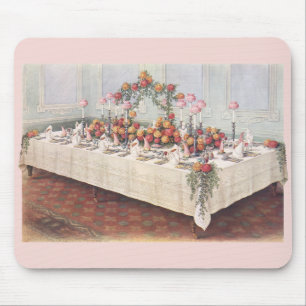 Vintage Wedding Banquet Table Mouse Mat