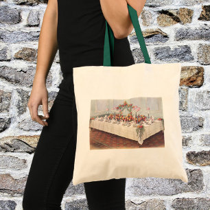 Vintage Wedding Banquet Table Tote Bag