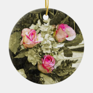 Vintage Wedding Bouquet Ceramic Tree Decoration