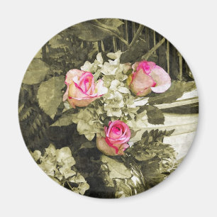 Vintage Wedding Bouquet Magnet
