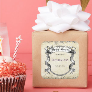 Vintage Wedding Bridal Shower Gift Tag