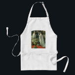 Vintage Wedding, Bride and Groom with Menorah Standard Apron<br><div class="desc">Vintage illustration love and romance wedding ceremony image featuring a couple getting married in a beautiful synagogue with stained glass windows,  flowers and a seven branch menorah. The bride is wearing a long white wedding gown and the groom is handsome in his tuxedo.</div>