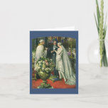 Vintage Wedding, Bride and Groom with Menorah Thank You Card<br><div class="desc">Vintage illustration love and romance wedding ceremony image featuring a couple getting married in a beautiful synagogue with stained glass windows,  flowers and a seven branch menorah. The bride is wearing a long white wedding gown and the groom is handsome in his tuxedo.</div>
