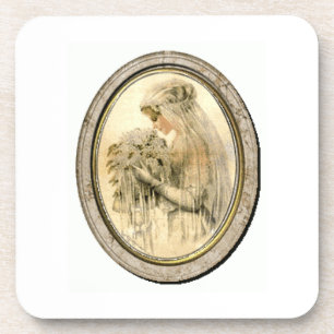 Vintage Wedding Bride Coaster