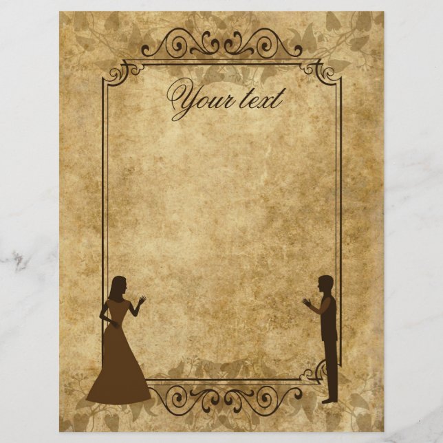 Vintage wedding Bride Groom Once upon a time (Front)