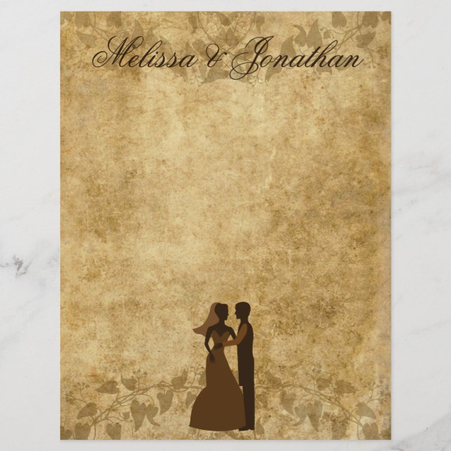 Vintage wedding Bride Groom Once upon a time (Front)