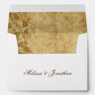 Vintage wedding Bride Groom Once upon a time Envelopes