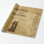 Vintage wedding Bride Groom Once upon a time Wrapping Paper<br><div class="desc">Vintage wedding Bride Groom Once upon a time Wrapping Paper. Gift Wrapping Supplies with Vintage wedding Bride and Groom. Once upon a time a beautiful princess met her charming prince.. This can be a perfect wedding gift wrap.</div>
