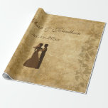 Vintage wedding Bride Groom Once upon a time Wrapping Paper<br><div class="desc">Vintage wedding Bride Groom Once upon a time Wrapping Paper. Gift Wrapping Supplies with rustic design. PLdesign Vintage wedding Bride and Groom Once upon a time wedding. Once upon a time a beautiful princess met her charming prince.. This can be a perfect wedding gift wrap.</div>