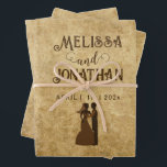 Vintage wedding Bride Groom Once upon a time Wrapping Paper Sheet<br><div class="desc">Vintage wedding Bride Groom Once upon a time Wrapping Paper. Gift Wrapping Supplies with Vintage wedding Bride and Groom. Once upon a time a beautiful princess met her charming prince.. This can be a perfect wedding gift wrap.</div>