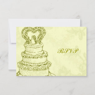 Vintage Wedding Cake RSVP Card