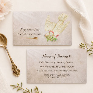Vintage Wedding Caterer Identity Business Card