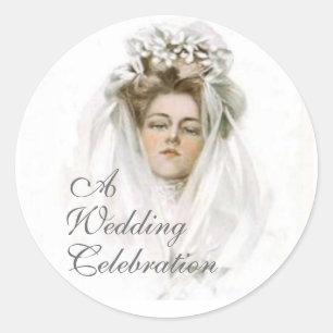 Vintage Wedding Celebration Sticker