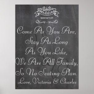 Vintage Wedding Chalkboard Guest Seating Chart