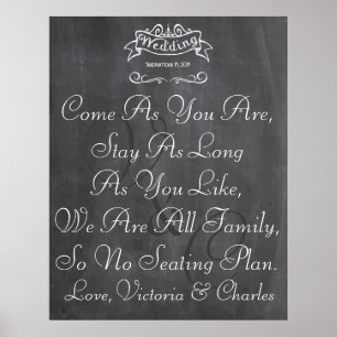 Vintage Wedding Chalkboard Guest Seating Chart
