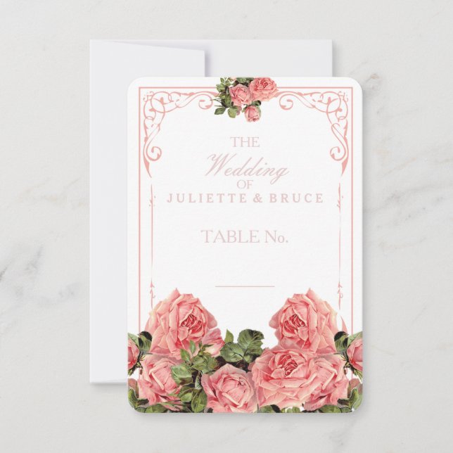 Vintage Wedding Chalkboard - Place Card (Front)