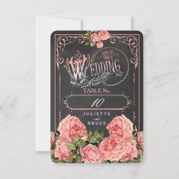Vintage Wedding Chalkboard - Place Card