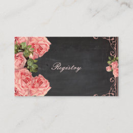 Vintage Wedding Chalkboard - Registry Card