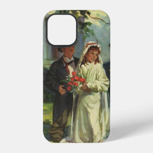 Vintage Wedding, Children Pretend Bride and Groom iPhone 12 Case