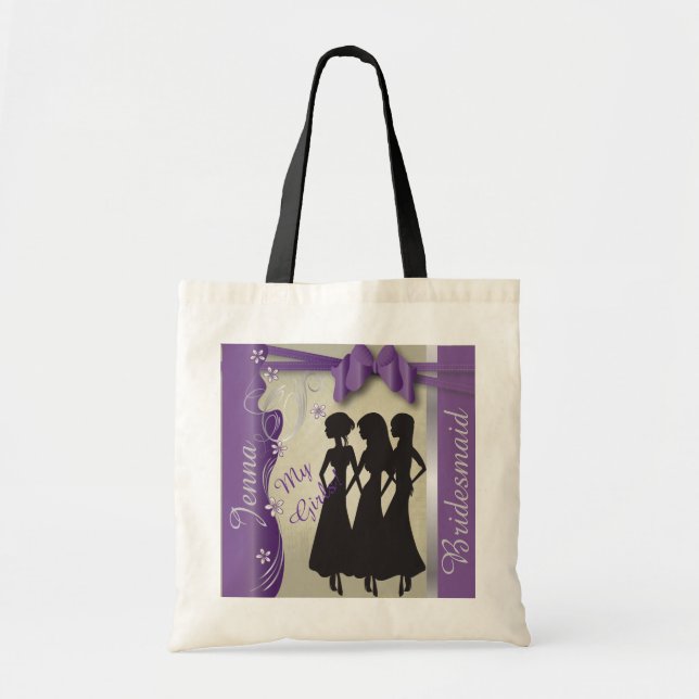 Vintage Wedding Classy Design | Amethyst Purple Tote Bag (Front)