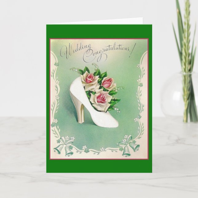 Vintage Wedding Congratulations Card (Front)