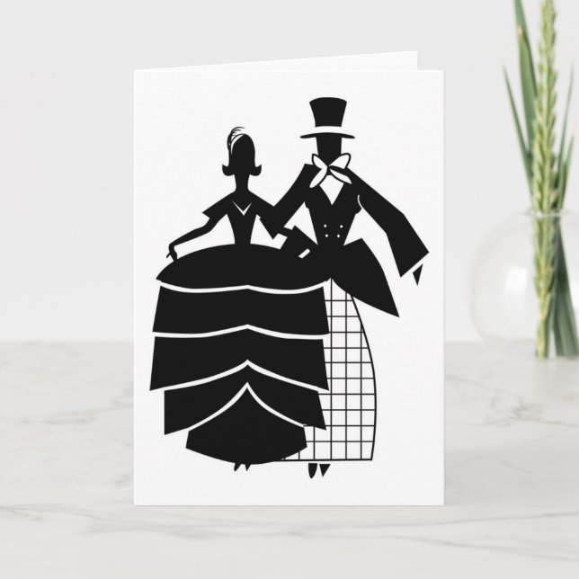 VIntage Wedding Couple Card (Front)