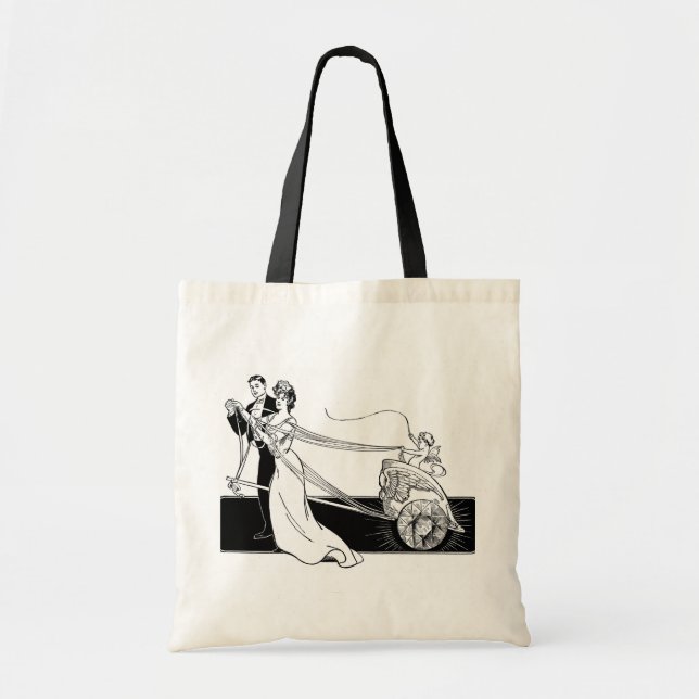 Vintage Wedding Couple Tote Bag (Front)