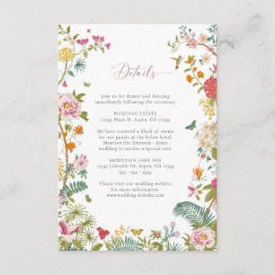 Vintage Wedding Detail Card