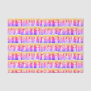 Vintage Wedding Dress Bride and Groom Rainbow Tissue Paper