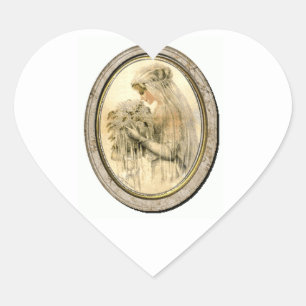 Vintage Wedding Dress Victorian Bride Sticker