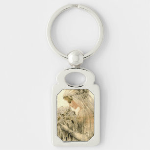 Vintage Wedding Elegant Bride Keychain