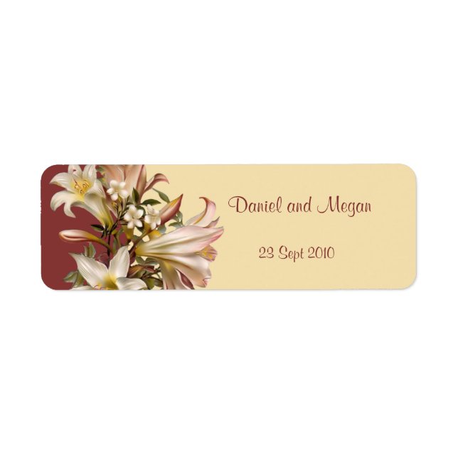 Vintage Wedding Favour Label (Front)