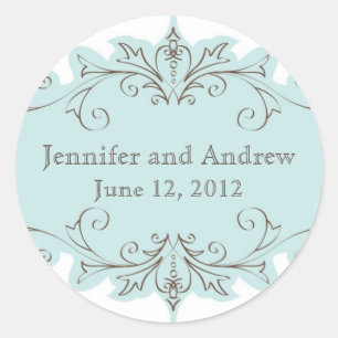 Vintage Wedding Favour Stickers