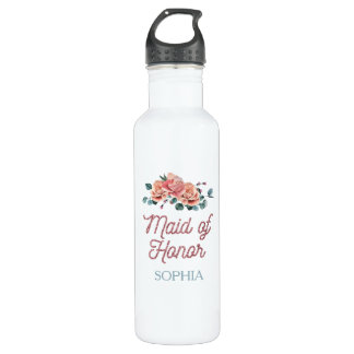 Vintage Wedding Flowers Maid of Honour Stainless S 710 Ml Water Bottle