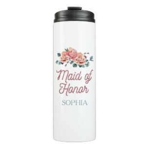 Vintage Wedding Flowers Maid of Honour Thermal Tum Thermal Tumbler