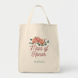 Vintage Wedding Flowers Maid of Honour  Tote Bag