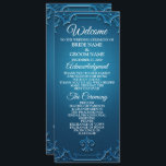 Vintage Wedding Geometric Teal Turquoise Elegant Programme<br><div class="desc">Vintage Wedding Geometric Teal Turquoise Elegant Program. Unique,  beautiful,  modern design. Easy to be personalized. Font style,  size and colors can be changed. Matching items available.</div>