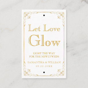 Vintage Wedding Glow Stick Tag   Custom Colour