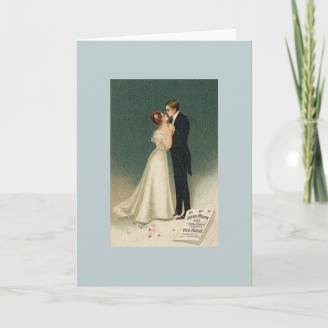 Vintage Wedding Greeting Card (Front)