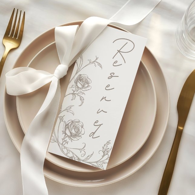 Vintage Wedding Guest Reserved Seating Card (Creator Uploaded)