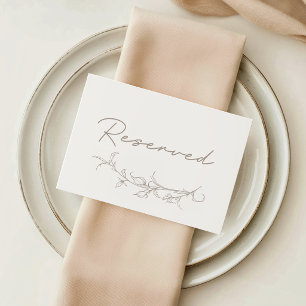 Vintage Wedding Guest Reserved Seating Card