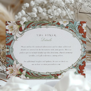 Vintage Wedding Information Enclosure Card