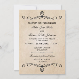 Vintage Wedding Invitation